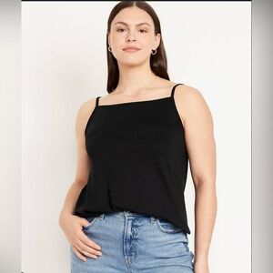 WOMEN'S OLD NAVY RELAXED CAMI TANK TOP - LARGE - BLACK